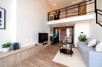 คอนโดให้เช่า : ให้เช่าคอนโด โมดิซ สุขุมวิท 50 อาคาร 1 ชั้น 23 Duplex ขนาด 42 ตรม ใกล้ ด่านเก็บค่าผ่านทางพิเศษอาจณรงค์ 3