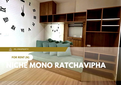 Condos for rent : For Rent ✨ Niche Mono Ratchavipha ✨ Fully furnished and equipped with appliances; near BTS Samian Nari.