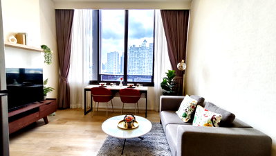 คอนโดให้เช่า : ให้เช่า คอนโดดูเพล็กซ์ 1 ห้องนอน 1 ห้องน้ำ 40 ตร.ม. ชั้น 6 Siamese Sukhumvit 87 ไซมิส สุขุมวิท 87 เพดานสูง เฟอร์ครบ ใกล้ BTS อ่อนนุช 25,000 บาท/เดือน