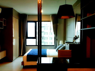 Condos for rent : Space U 🔥 Beautiful high-floor unit, great price! Life Asoke 1 Bedroom | 29.72 sq.m., 33rd Floor | Furnished, near SWU | 18,000/month SP0024