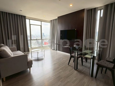 ▚ L1BC04ツ FOR RENT The Room Rama4 2Bed 2Bath 80sqm Rare Large Unit High Floor Unblocked View Ready to Move Near MRT Hua Lamphong✨