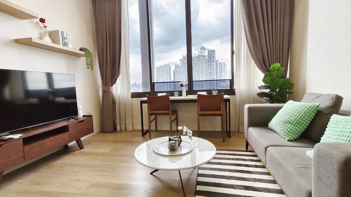 รูป ให้เช่า คอนโดดูเพล็กซ์ 1 ห้องนอน 1 ห้องน้ำ 40 ตร.ม. ชั้น 6 Siamese Sukhumvit 87 ไซมิส สุขุมวิท 87 เพดานสูง เฟอร์ครบ ใกล้ BTS อ่อนนุช 25,000 บาท/เดือน - รูปที่ 2/9