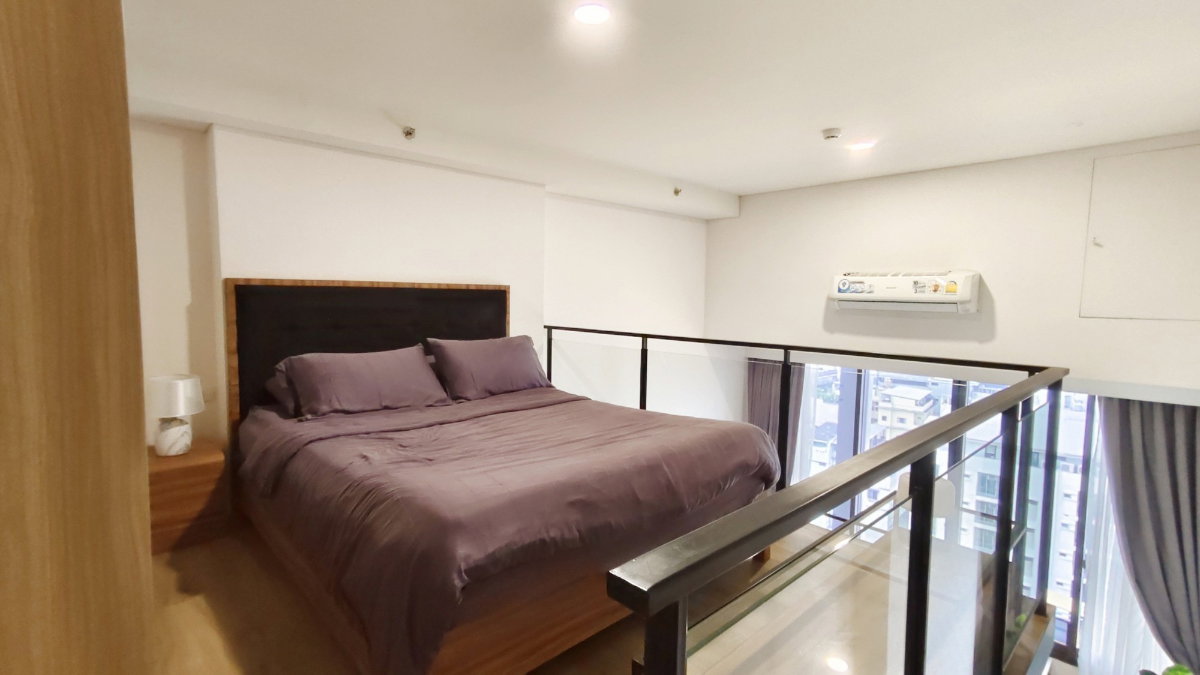 รูป ให้เช่า คอนโดดูเพล็กซ์ 1 ห้องนอน 1 ห้องน้ำ 40 ตร.ม. ชั้น 6 Siamese Sukhumvit 87 ไซมิส สุขุมวิท 87 เพดานสูง เฟอร์ครบ ใกล้ BTS อ่อนนุช 25,000 บาท/เดือน - รูปที่ 6/9