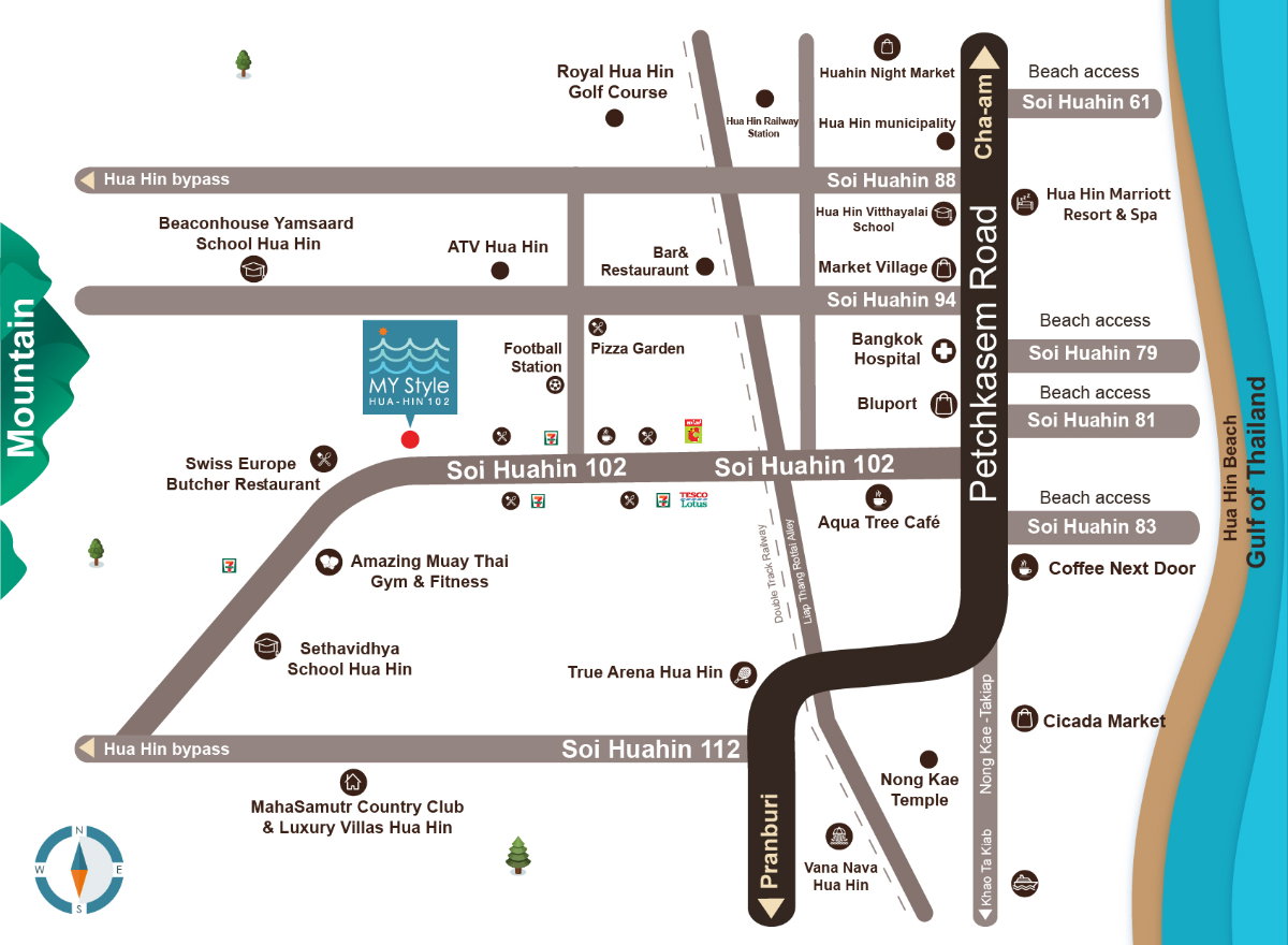 รูป ให้เช่า Room for rent at My style Hua Hin 102 Two Bedroom 29,000 THB 74 sqm. - รูปที่ 26/26