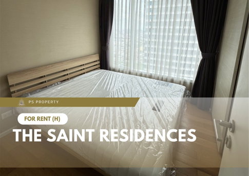 For Rent 📍 The Saint Residences 📍 Fully furnished and equipped with appliances; near BTS Ha Yaek Lat Phrao.