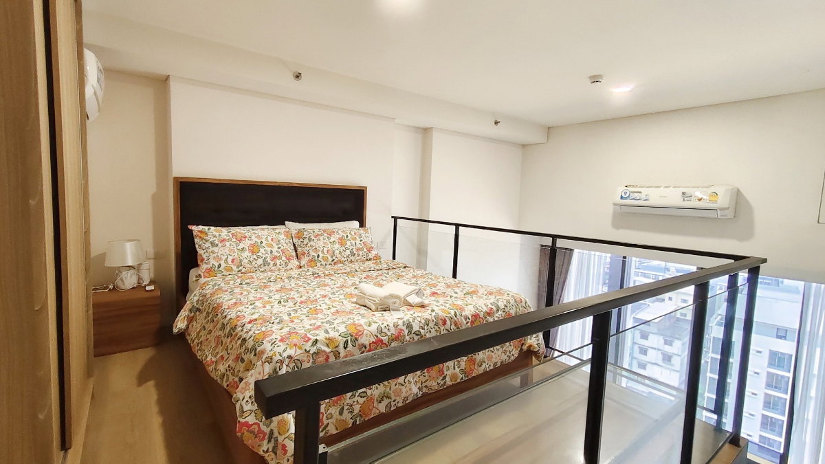 รูป ให้เช่า คอนโดดูเพล็กซ์ 1 ห้องนอน 1 ห้องน้ำ 40 ตร.ม. ชั้น 6 Siamese Sukhumvit 87 ไซมิส สุขุมวิท 87 เพดานสูง เฟอร์ครบ ใกล้ BTS อ่อนนุช 25,000 บาท/เดือน - รูปที่ 6/9