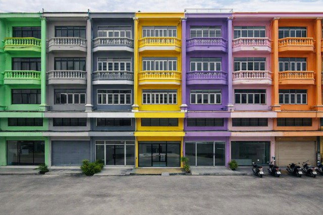 รูป สำนักงานเขตประเวศ 300 ม. อาคารพาณิชย์ 4.5 ชั้น สุขุมวิท77 เฉลิมพระเกียรติ ร. 9  3นอน 2 น้ำ16 ตร.ว200 ตร.ม. รร.นานาชาติชาร์เตอร์ 750 ม. - รูปที่ 1/8