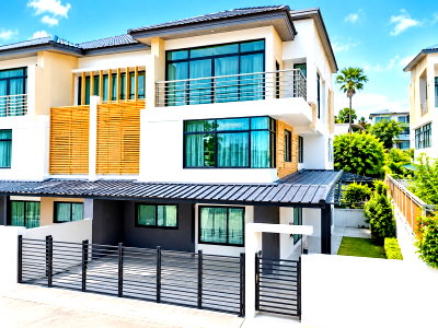 บ้านเดี่ยวให้เช่า : โฮมออฟฟิศบ้าน 3 ชั้นให้เช่า 5นอน MRT บางรักใหญ่ 600 ม.ราชพฤกษ์ บางรักน้อย 4 น้ำ ที่ดิน 36 ตร.ว.พื้นที่ใช้สอย 255 ตร.ม.วิวสวน สนามหญ้า