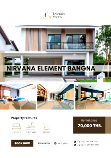 Houses for rent : 🏡🌿 For rent 💖✨ Nirvana ELEMENT Bangna ✨ NO-104