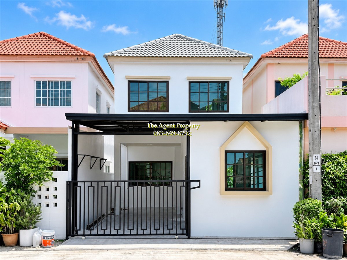 รูป ขายบ้าน 2 ชั้น หมู่บ้านอมรทรัพย์ เลียบวารี 25 หนองจอก เนื้อที่ 24.4 ตร.ว. 4 ห้องนอน 2 ห้องน้ำ จอดรถ 1-2 คัน หลังบ้านโล่ง ราคา 2.35 ล้าน - รูปที่ 16/17