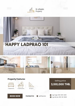 🌷🏡 For sale 💕✨ Happy Condo Ladprao 101 ✨ NO-110