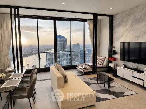 42nd-Floor 2-BR Chapter Charoennakhorn - Riverside, BTS Krung Thon Buri (ID 3399103)