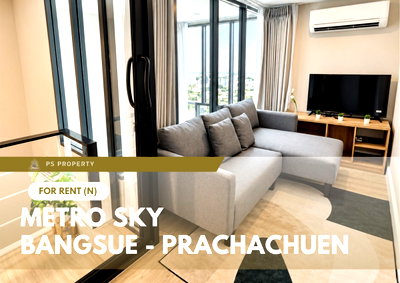 Condos for rent : For Rent 🔥 Metro Sky Bangsue - Prachachuen 🔥 Fully furnished with appliances included; located near MRT Bang Son.