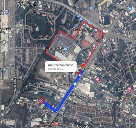 รูป บ้าน 2 ชั้น สไตล์ ล้านนา ใจกลางเมือง ใกล้โรบินสัน เซ็นทรัลแอร์พอต ใกล้สนามบิน และคูเมือง ทำเลใจกลางตัวเมือง - รูปที่ 7/8