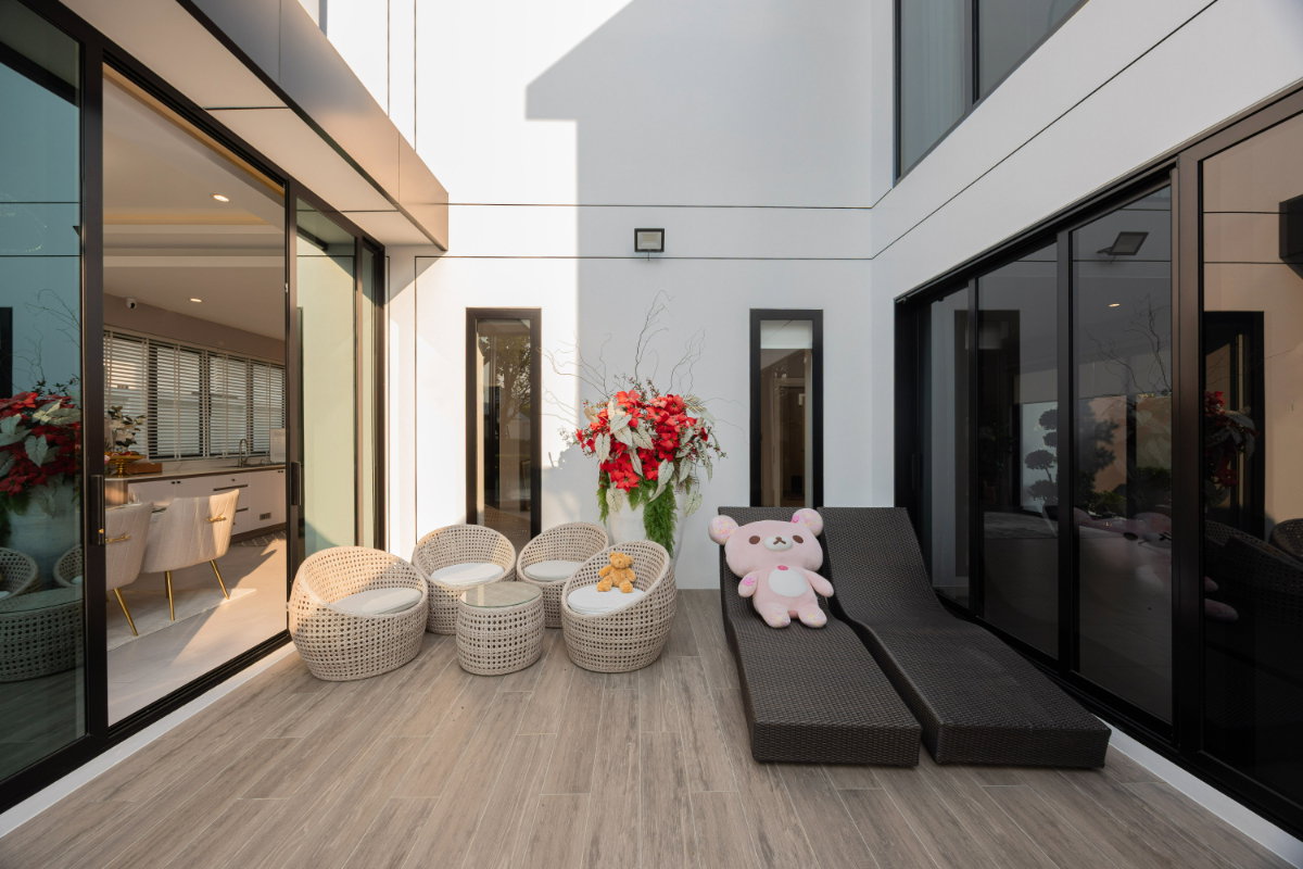 รูป Pool Villa 2 ชั้น บ้านหรูสไตล์โมเดิร์น พร้อมสระว่ายน้ำในตัว ใกล้เซ็นทรัลแอร์พอร์ตและสนามบิน #A8-V0051 - รูปที่ 26/26