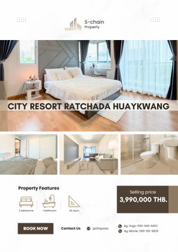 🌆💙 For sale ✨ Supalai City Resort Ratchada–Huaykwang ✨ NO-111