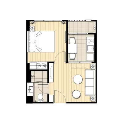 Condos for rent : Ideo Sukhumvit 93 for Rent | 1 Bedroom, 31 sq.m., 14th Floor | 2 Min to Bang Chak BTS