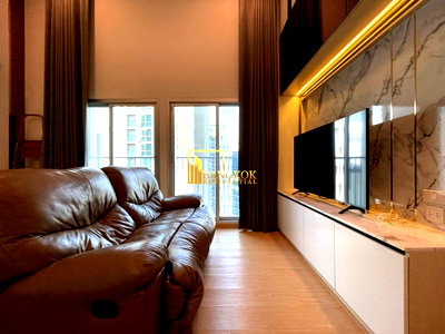 Condos for rent : Noble Revolve | Stylish 2 Bedroom Condo For Rent in Ratchada - BR60939CD