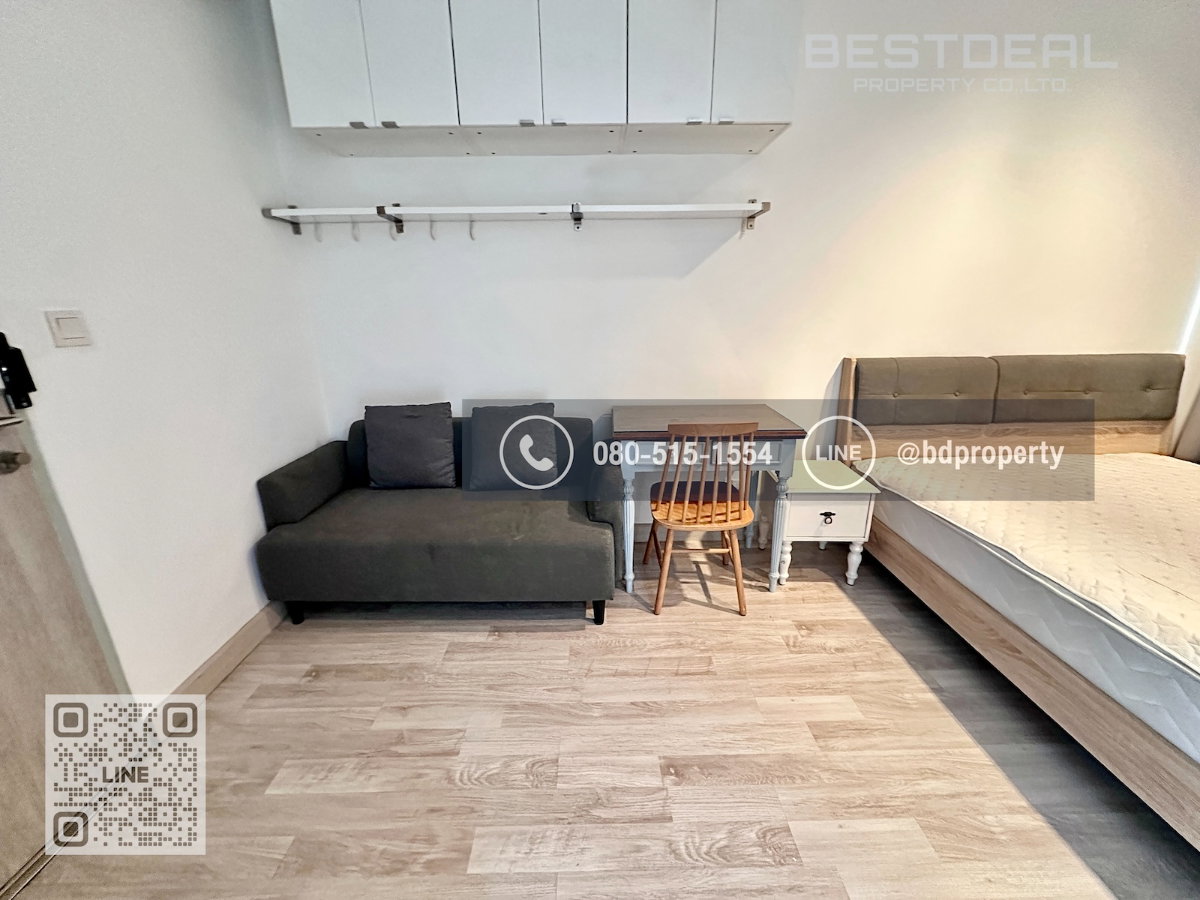 รูป Bestdeal ให้เช่า Studio 22ตรม.ราคา 13,000/เดือนเท่านั้น เฟอร์นิเจอร์และเครื่องใช้ไฟฟ้าครบ “IDEO MOBI RAMA 9” ใกล้MRT และ เซ็นทรัลพระราม 9 เพียง 80 ม. - รูปที่ 2/10
