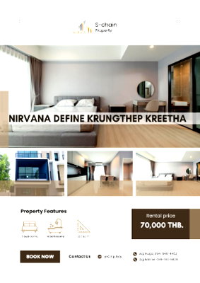 Houses for rent Bangkok : 🏡💛 For rent 🌿✨ Nirvana DEFINE Krungthep Kreetha ✨ NO-106