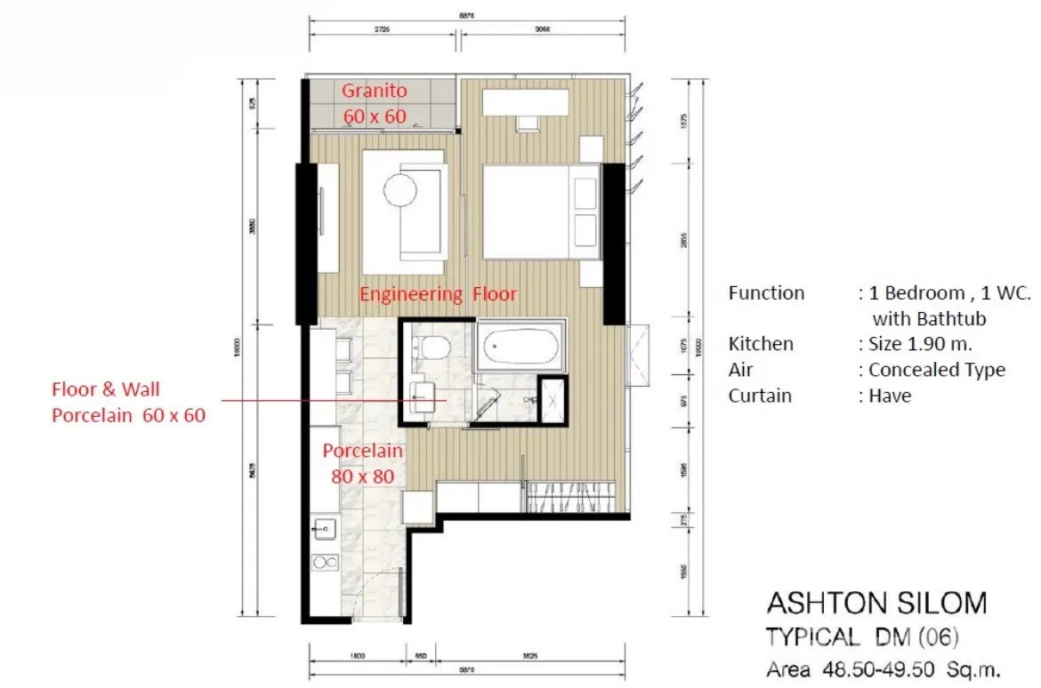 รูป คอนโดให้เช่า 1 ห้องนอน ในโครงการ แอชตัน จุฬา – สีลม 6857958 - รูปที่ 13/13