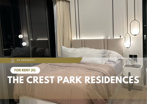 For rent: The Crest Park Residences. Fully furnished and equipped with appliances; located near BTS and MRT stations.