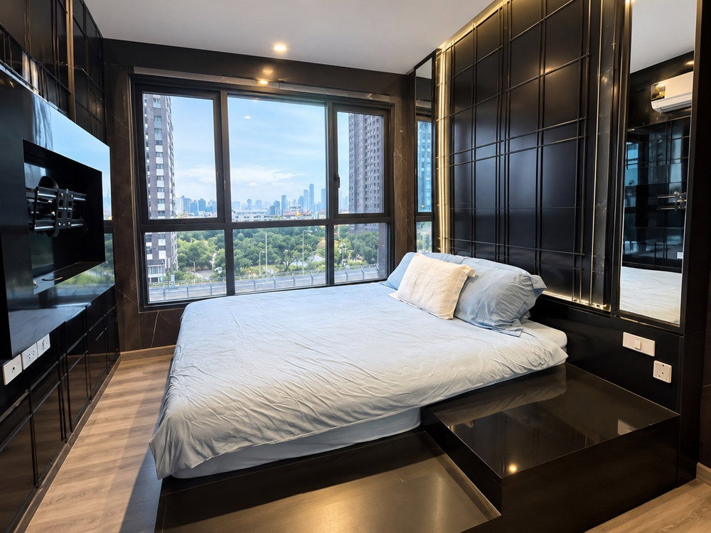 รูป Call : 091-949-9463 / Condo The Base Park East ใกล้ BTS อ่อนนุช 30 ตร.ม 1 ห้องนอน 1 ห้องครัว เฟอร์นิเจอร์บิ้วท์อิน - รูปที่ 4/11