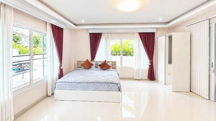 รูป ให้เช่า Pool Villa หลังใหญ่โครงการธนาพรปาร์คโฮม 5 โซนสันทราย   พร้อมเฟอร์นิเจอร์ครบทุกห้อง ใกล้เซนเฟส , ม.พายัพ , Meta Mall , โรงเรียนนานาชาติหลายแห่ง - รูปที่ 10/24