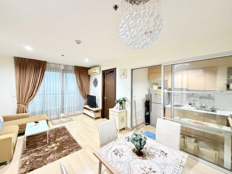 For Rent ❗️Corner Unit “ 𝐑𝐡𝐲𝐭𝐡𝐦 𝐑𝐚𝐭𝐜𝐡𝐚𝐝𝐚 “ Size 51 Sq.m. Near : MRT - Ratchadapisek