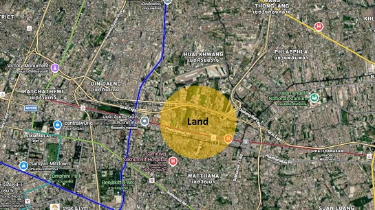 รูป ขายที่ดิน พระรามที่ 9 ใกล้ โรงพยาบาลปิยะเวท - รูปที่ 4/4