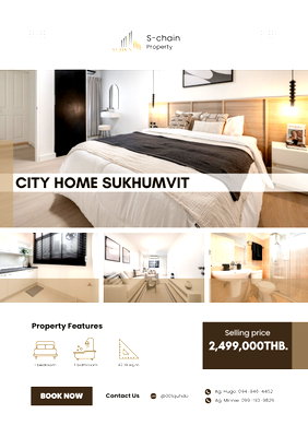 ขายคอนโด : 🚆💙 ใกล้ BTS อุดมสุข! ห้องใหญ่ ทำเลสุขุมวิท ✨ City Home Sukhumvit ✨ NO-115