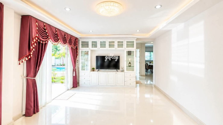 รูป ให้เช่า Pool Villa หลังใหญ่โครงการธนาพรปาร์คโฮม 5 โซนสันทราย   พร้อมเฟอร์นิเจอร์ครบทุกห้อง ใกล้เซนเฟส , ม.พายัพ , Meta Mall , โรงเรียนนานาชาติหลายแห่ง - รูปที่ 4/24