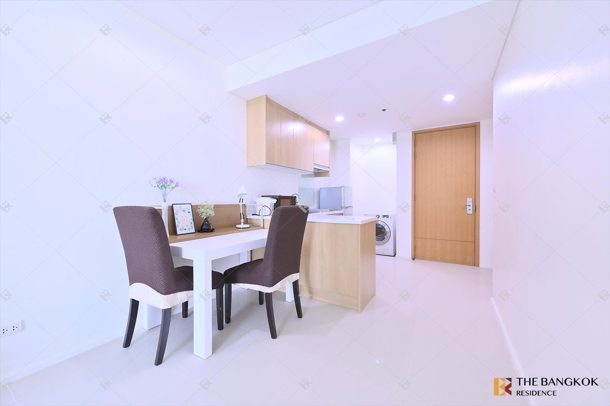 รูป 💖💖 เช่าคอนโด ✨ Villa Asoke 1นอน 48ตร.ม. 24k 💎 ห้องสวย สไตล์มินิมอล ใกล้ MRT เพชรบุรี - รูปที่ 3/9