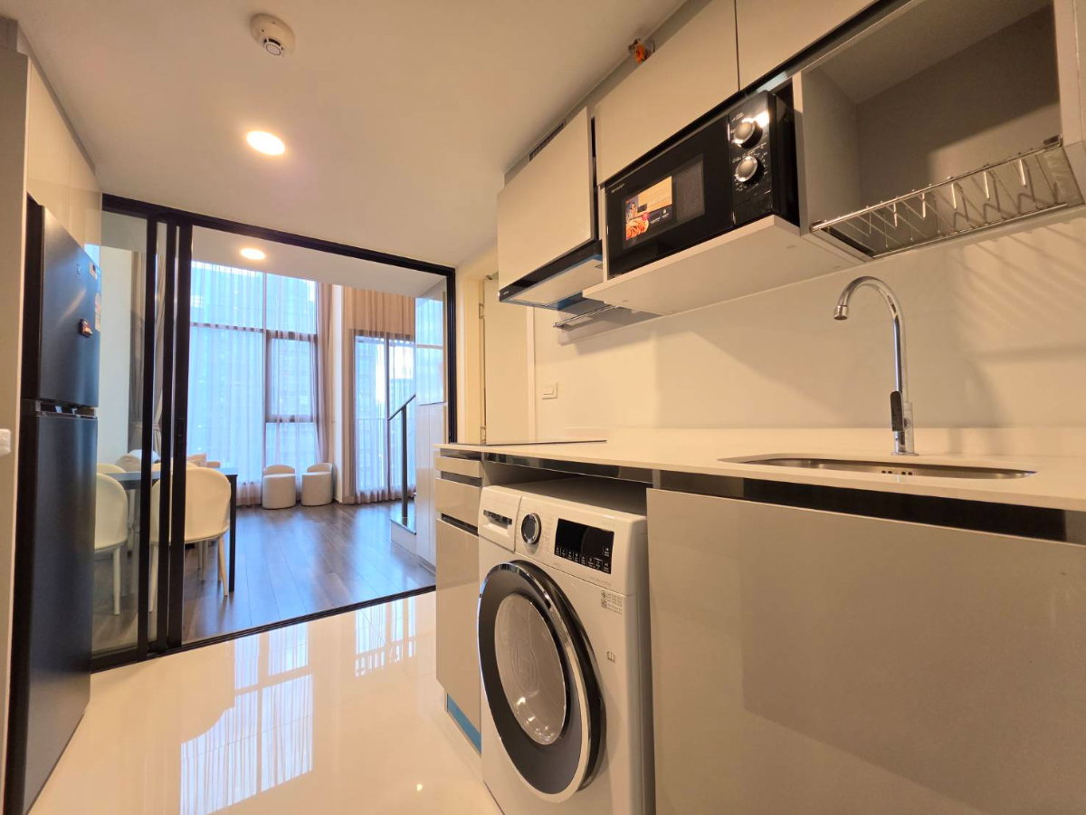 รูป ให้เช่า ✨knightbridge space rama 9 ✨1 ห้องนอน (Loft unit) ทำเลดี เดินทางสะดวกใกล้ MKT พระราม 9 🚆 - รูปที่ 7/9