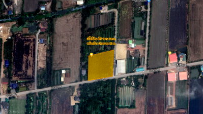 Land for sale : Land for Sale: 4 Rai 1 Ngan 7 Sq.Wah on a Main Road in Khlong Yong, Salaya