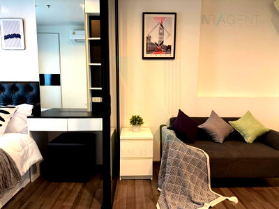 Condos for rent : For Rent Condo THE BASE PARK WEST SUKHUMVIT 77 Building , Floor 16,1 bed room, Room size 27 sqm