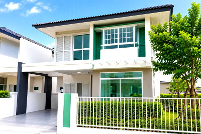 เช่าบ้านเดี่ยว บ.เอ็มเค เรสโตรองต์ กรุ๊ป : บางนา-ตราด กม.16 ให้เช่าบ้าน 2 ชั้น 3 นอน เปิดซิง! ทีวี ตู้เย็น เครื่องซักผ้า บางปลา วัดบางโฉลงนอก 700 ม. 2 น้ำ 35 ตร.วา.135 ตร.ม