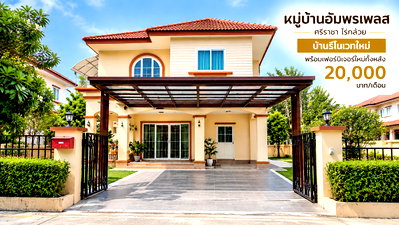 บ้านเดี่ยวให้เช่า : ให้เช่าบ้านเดี่ยวรีโนเวทใหม่ ม.อัมพรเพลส ไร่กล้วย ศรีราชา