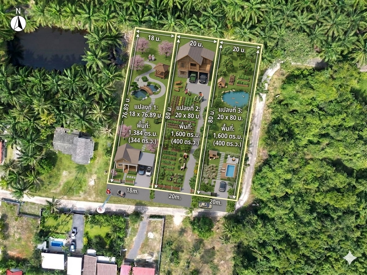 รูป ขายที่ดินขนอม นครศรีธรรมราช เดินไปทะเล 5 นาที ใกล้ท่าเรือไปเกาะสมุย ตารางวาละ 4,000 บาท - รูปที่ 12/14