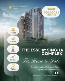 รูปภาพ 📌 For Rent & Sale The Esse at Singha Complex Penthouse 3 bedrooms 400,000/Month ‼️