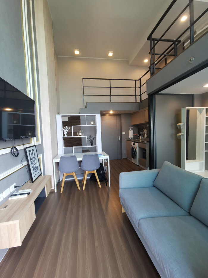 รูป 2 ห้องนอน 1 ห้องน้ำ Lofts style ชั้นสูง ที่ IDEO New Rama9 ห้องสวยตรงปก วิวเมือง - รูปที่ 8/36
