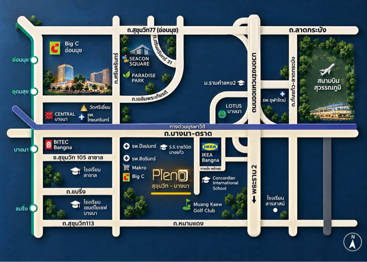 รูป ห้เช่า บ้าน 2 ชั้น Pleno Sukhumvit-Bangna (พลีโน่ สุขุมวิท-บางนา)ใกล้ Mega Bangna - รูปที่ 8/10