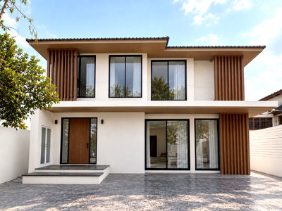 Houses for sale Watthana : Luxury Detached House for Sale with Tenant | Pridi 42 Minimal Modern Style | 4 Bedrooms | 401 sq.m. Usable Area