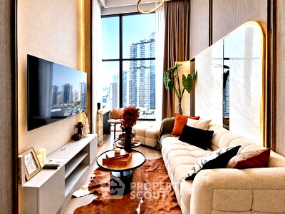 Condos for rent : 200m To MRT Huai Khwang | 15th-Floor 2-BR SOHO Bangkok Ratchada (ID 3416139)
