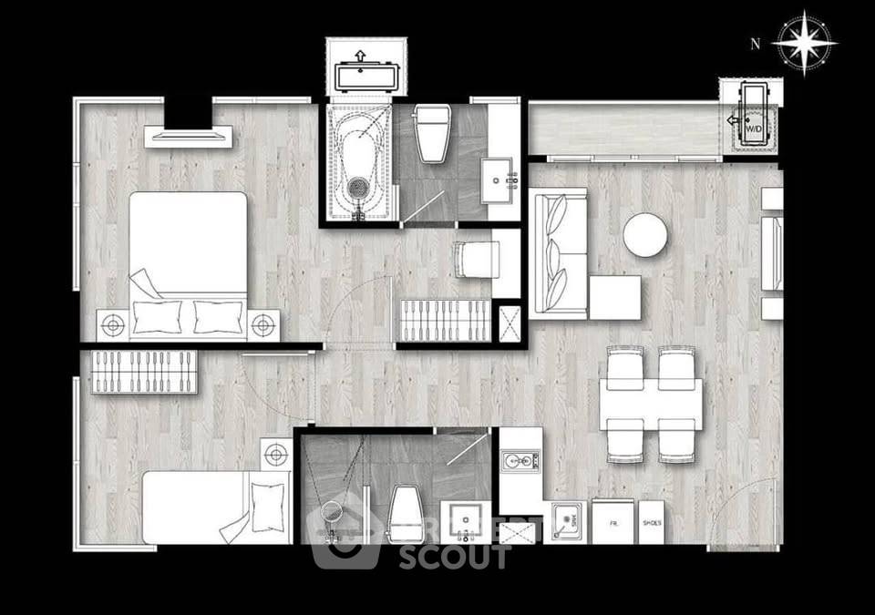 picture 2-BR Condo at The Teak Sukhumvit 39 near BTS Phrom Phong (ID 3416931) - 4/16