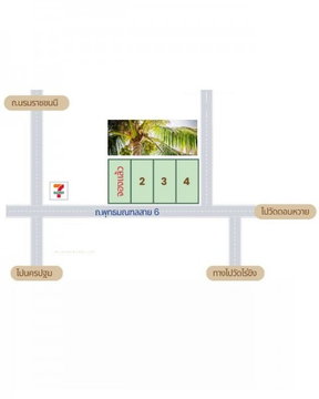 Don Wai Floating Market Land for rent on Phutthamonthon Sai 6 Road Sai 6 Market. Each plot measures