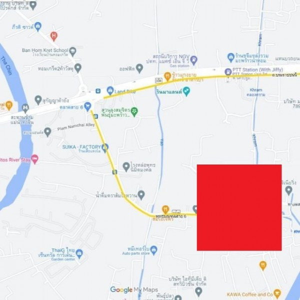picture Don Wai Floating Market Land for rent on Phutthamonthon Sai 6 Road Sai 6 Market. Each plot measures - 7/7