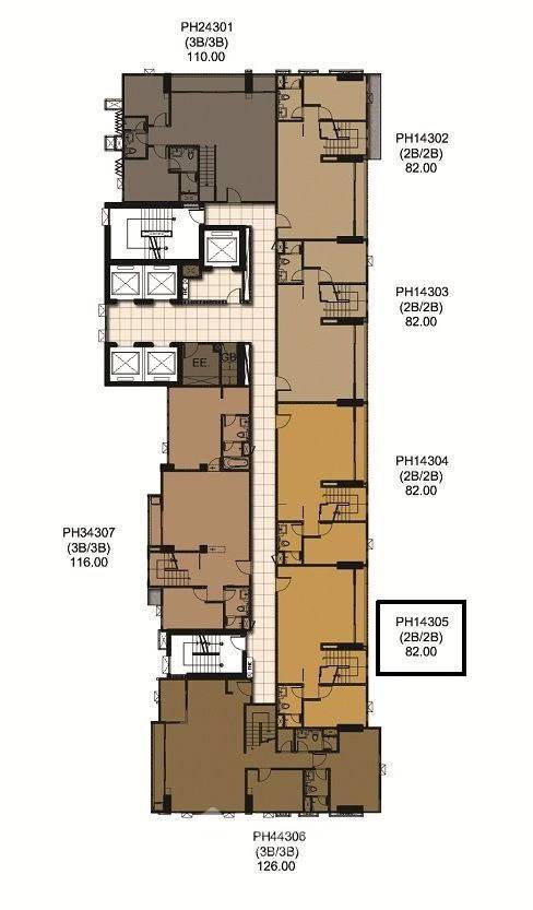 picture 34th-Floor 3-BR Condo At C Ekkamai Near ARL Ramkhamhaeng (ID 3209175) - 9/13