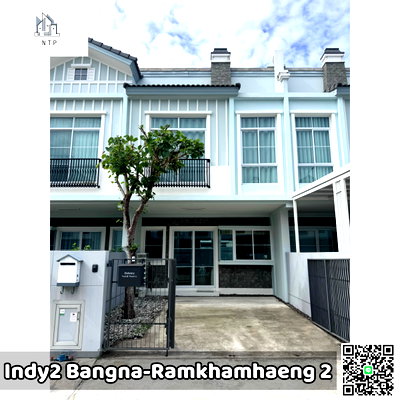 เช่าทาวน์โฮม กรุงเทพมหานคร : ให้เช่า|For rent : Townhome 2 ชั้น หมู่บ้าน Indy2 Bangna-Ramkhamhaeng 2 ใกล้ Mega Bangna บ้านตกแต่งสไตล์ Minimal ราคาดีมาก พร้อมเข้าอยู่ 