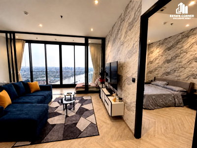Condos for rent : For Rent Chapter Charoennakorn - Riverside 42nd Floor Panoramic Chao Phraya River Curve View  2 Bedrooms, 79 sq.m. Fully Furnished & Ready to Move In!